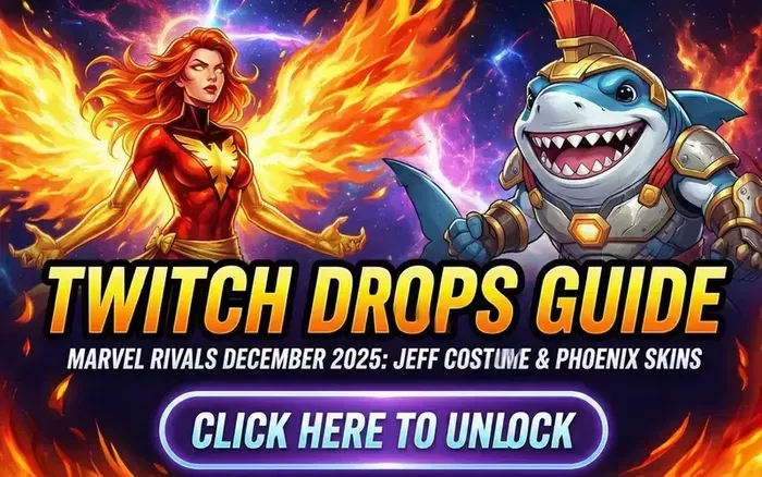 Marvel Rivals Twitch Drops featuring Jeff the Land Shark costume